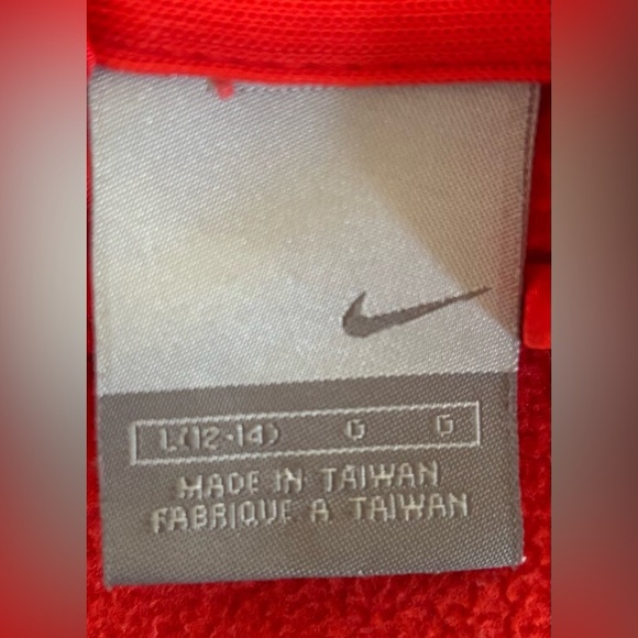 Nike athletics vintage women’s fleece full zip hooded jacket Sz large 12/14 - Picture 12 of 12